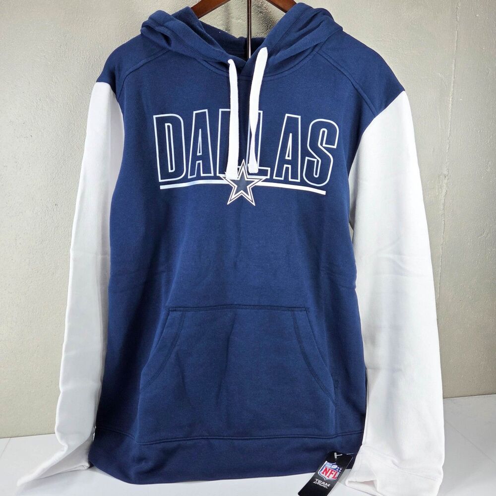 Logo Athletic Dallas Cowboys NFL Team Apparel Fleece Pullover Hoodie Sz L